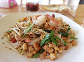 Pad Thai or Thai stir-fried noodles