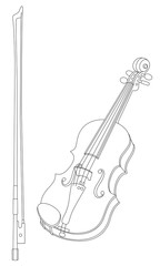 Naklejka na ściany i meble violin music instrument