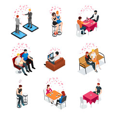 Gay Dating Isometric Compositions 