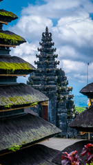 Roofs in Pura Besakih Temple in Bali Island, Indonesia