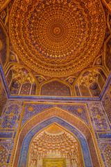 Ceiling, tilya-kori madrasah, Registan, Samarkand