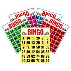 Lottery game tickets, logo design in gambling concept