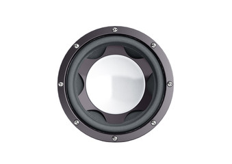 Fototapeta premium black loudspeaker 3d render no shadow background
