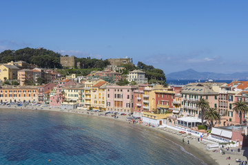 Fototapeta premium The Silence Bay in Sestri Levante, Italy