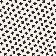 Vector Seamless Pattern. Abstract Background With Scattered Geometric Shapes.