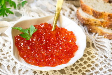 Salted salmon roe red caviar