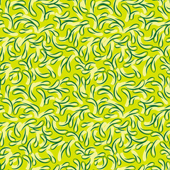 Naklejka na ściany i meble floral seamless pattern. green leaves vector illustration.