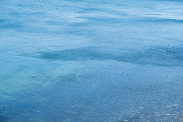 Top view of the black sea calm.