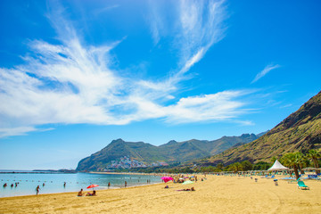 Fototapeta na wymiar Tenerife, Canary Islands, Spain-Las Teresitas beach near San Andres