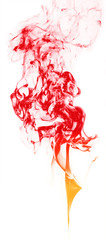 Colorful fantasy smoke on white background