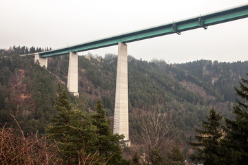 Europa bridge, on the Brenner pass in Italy
