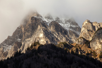 Beautiful mountain scenery from Fleres valley, near Brenner Pass, Italy