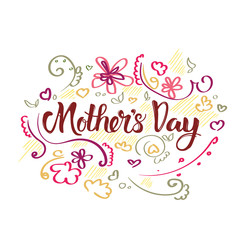Happy Mother Day, Spring Holiday Greeting Card Banner Flat Vector Illustration
