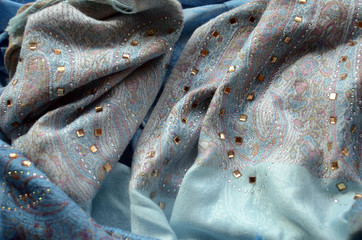 Détails de foulards traditionnels omanais