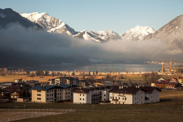Fototapeta na wymiar Views of Achensee and Pertisau from Maurach, Austria