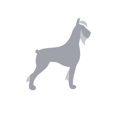 Giant Schnauzer dog vector isolated illustration sign