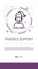 Customer Consulting Support Service Banner Vector Illustration