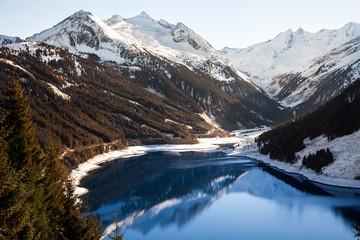 Majestic views of the Durlassboden reservoir in Austria