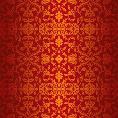 wedding card design, paisley floral pattern , India