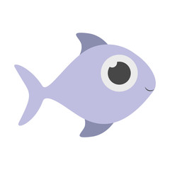 light colours silhouette of fish without scales vector illustration