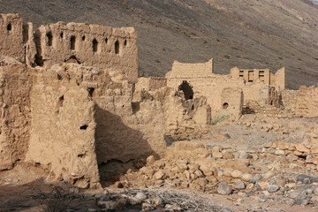 Historic ruins in Tanuf, Oman