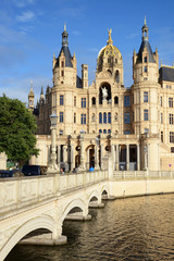 Naklejka premium Historic Castle of Schwerin, Mecklenburg-Vorpommern, Germany