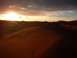 Fototapeta na wymiar Desert at Merzouga, eastern Morocco