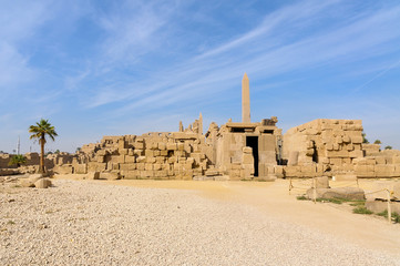 A view of the Karnak temple in Luxor, Egypt
