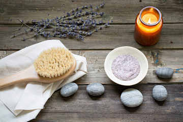 Body scrub and brush for body massage