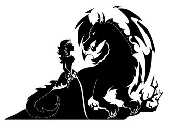 the dragon and the Princess © MagicVector