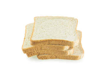sliced bread isolated on white background