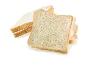 sliced bread isolated on white background