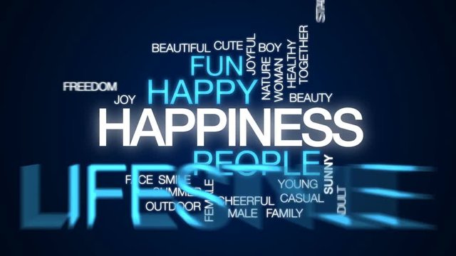 Mainstream animated word cloud, text design animation.