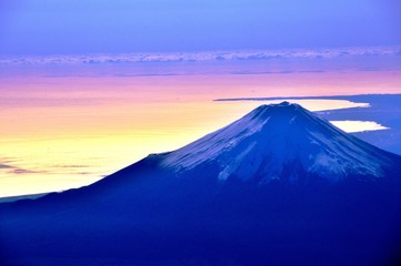 富士山上空から