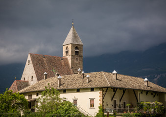 Fototapeta na wymiar Church of Our Lady of Villa, one of the finest late Gothic churches in Tyrol.