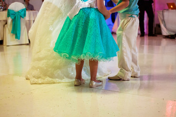 Children dance with the bride