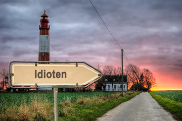 Schild 243 - Idioten