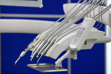 Set of dental equipment close up