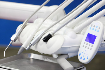 Set of dental equipment close up