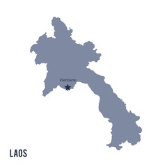 Vector map of Laos isolated on white background.