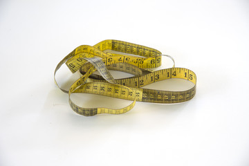 Isolate measuring tape on white background