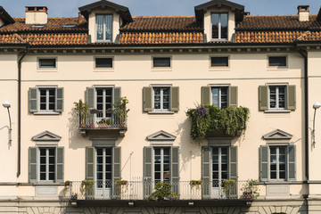 Varese (Italy): facade of historic palace