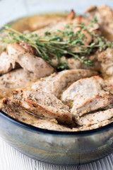 Spicy baked chicken breast with rosemary