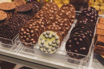 Varity of chocolates at a market stall