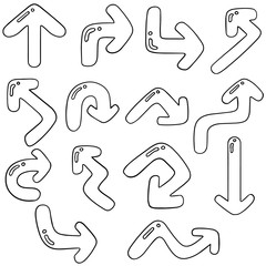 vector set of arrow