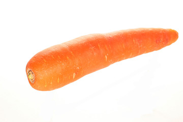 a single raw carrot isolated over white background