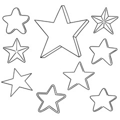 vector set of star