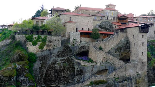 Greece, the monastery complex of Meteora. Holy Monastery of Great Meteoron (The Holy Monastery of the Transfiguration)