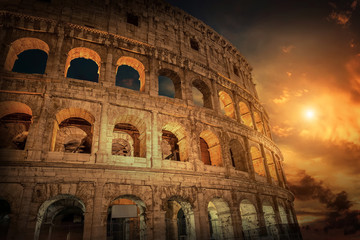 Rome, Italy. One of the most popular place in world at evening -