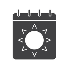 Summer season glyph icon